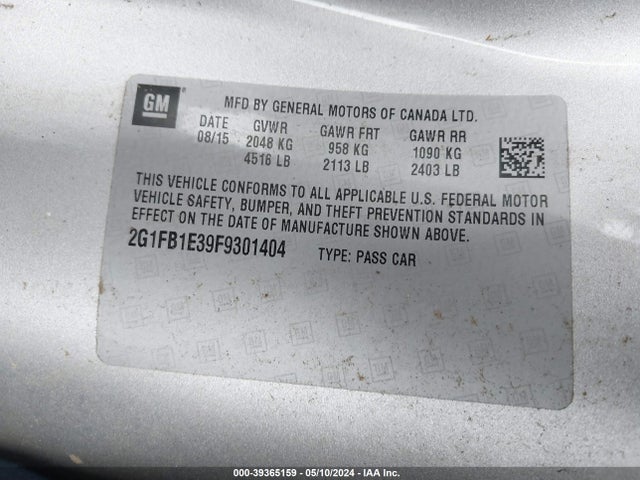 Chevrolet Camaro 2ls 2015 2G1FB1E39F9301404 Image 9