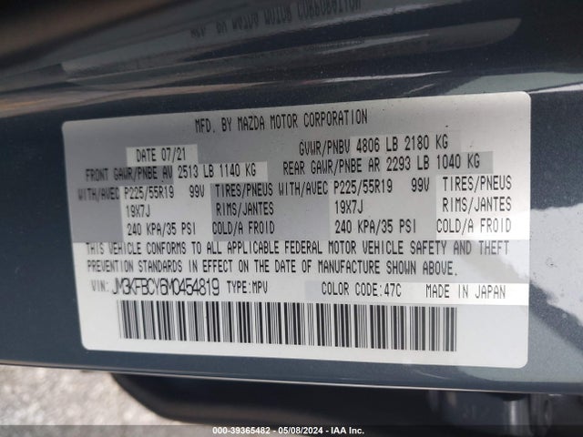 Mazda Cx-5 Carbon Edition Turbo 2021 JM3KFBCY6M0454819 Image 9