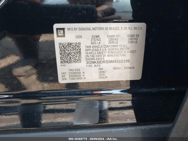 Chevrolet Blazer Fwd 3lt 2021 3GNKBDRS5MS510199 Image 9