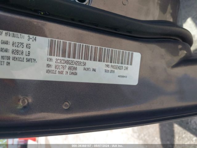 2C3CDXBG2EH259150 Dodge Charger Se