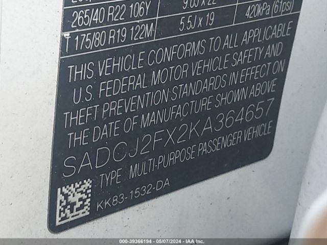 SADCJ2FX2KA364657 Jaguar F-pace 25t Premium