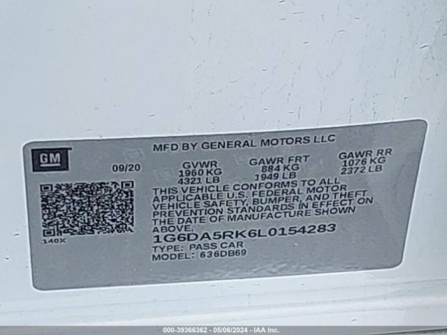 1G6DA5RK6L0154283 Cadillac Ct4 Luxury