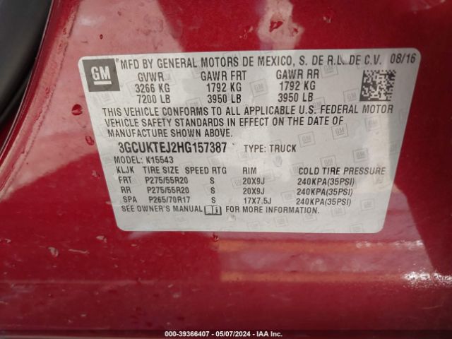 3GCUKTEJ2HG157387 Chevrolet Silverado 1500 High Country