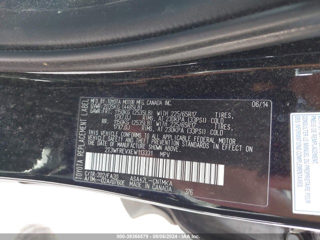 Toyota Rav4 Xle 2014 2T3WFREVXEW113331 Image 9