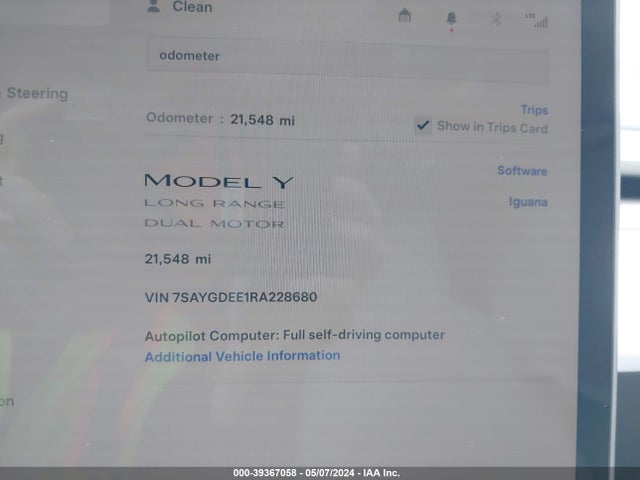 2024 TESLA MODEL Y 7SAYGDEE1RA228680 Photo 6