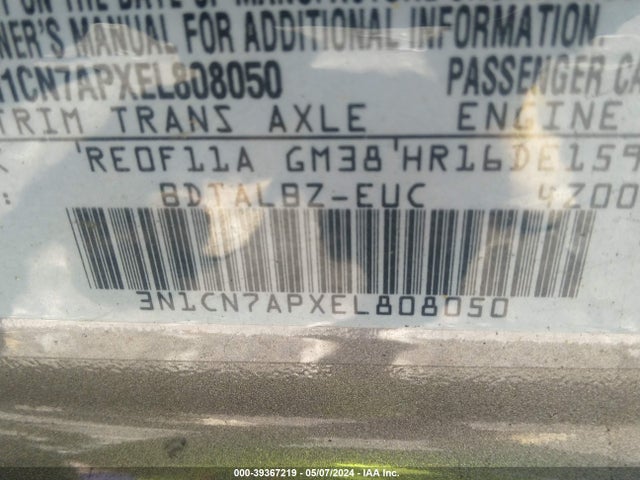 Nissan Versa 1.6 Sv 2014 3N1CN7APXEL808050 Image 9