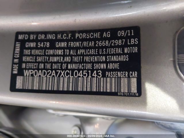 2012 PORSCHE PANAMERA HYBRID WP0AD2A7XCL045143 Photo 8
