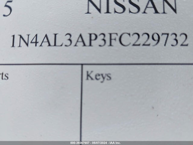 Nissan Altima 2.5 Sv 2015 1N4AL3AP3FC229732 Image 9
