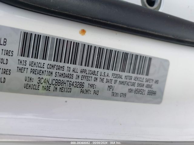 3C4NJCBB0HT643286 Jeep New Compass Latitude Fwd