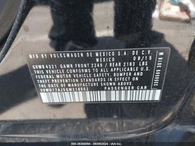 3VWD17AJ5GM218552 Volkswagen Jetta 1.8t Sport