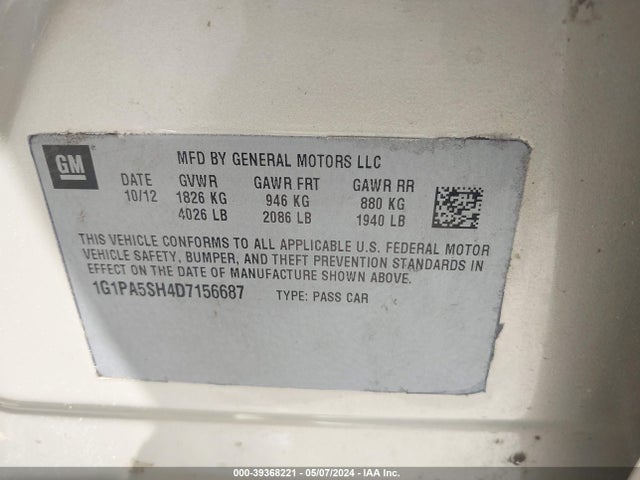 Chevrolet Cruze 1lt Auto 2014 1G1PC5SB4E7160391 Image 9