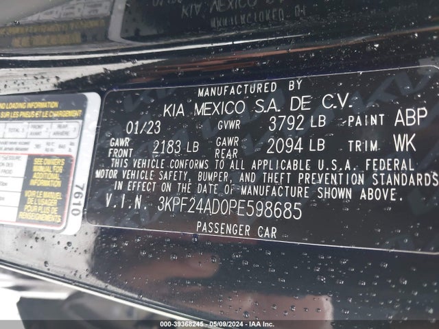 KIA Forte Lxs 2023 3KPF24AD0PE598685 Image 9