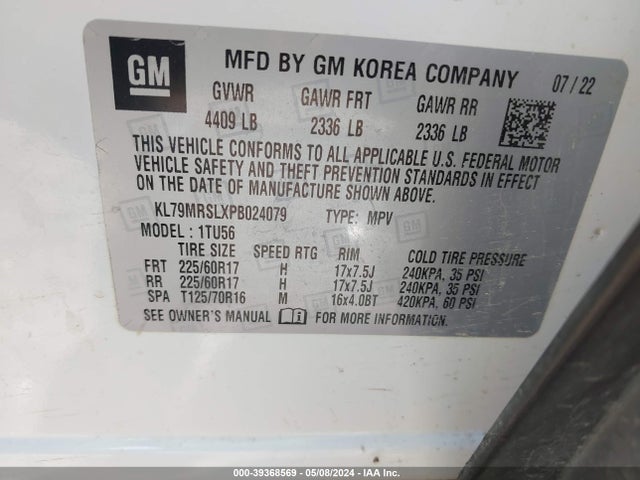 Chevrolet Trailblazer Awd Lt 2023 KL79MRSLXPB024079 Image 9