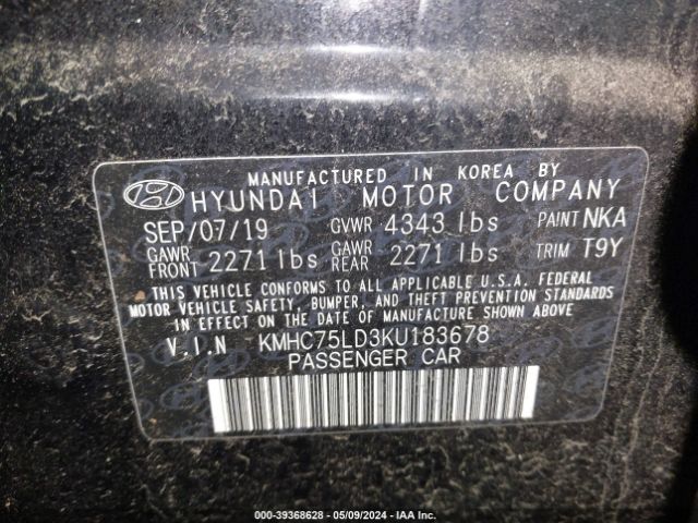 2019 HYUNDAI IONIQ PLUG-IN HYBRID KMHC75LD3KU183678 Photo 8