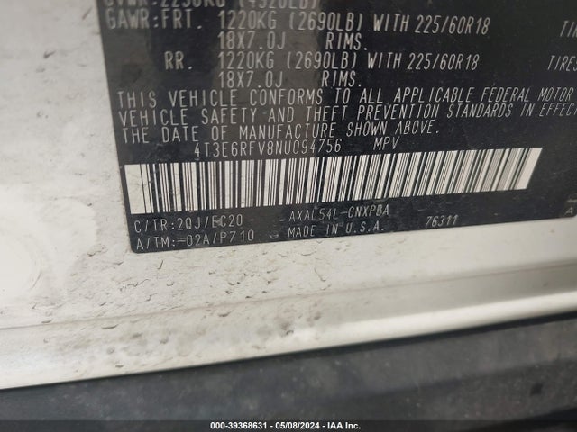 Toyota Rav4 Xse Hybrid 2022 4T3E6RFV8NU094756 Image 9
