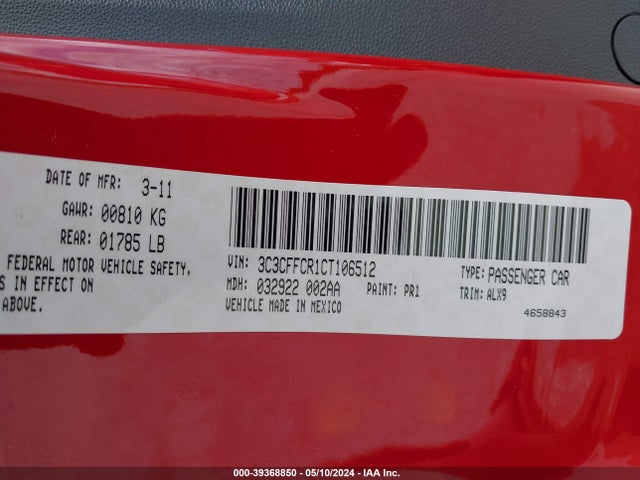 2012 FIAT 500 3C3CFFCR1CT106512 Photo 8