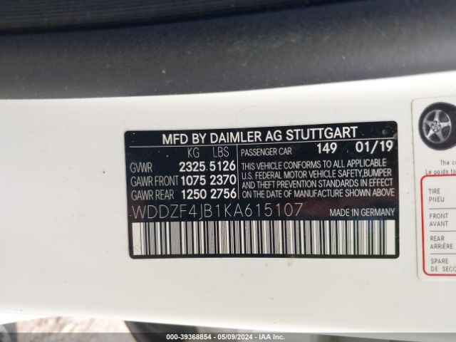 WDDZF4JB1KA615107 Mercedes-Benz E 300