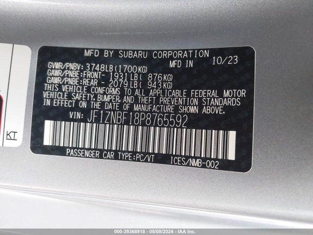 Toyota Gr86 Premium 2023 JF1ZNBF18P8765592 Image 9