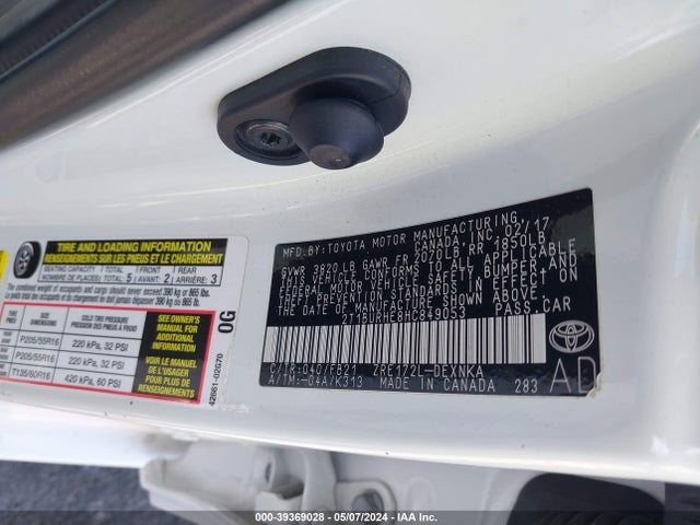 Toyota COROLLA LE 2017 2T1BURHE8HC849053 Image 9