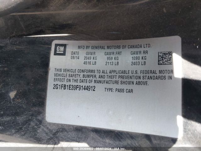 2G1FB1E39F9144912 Chevrolet Camaro 2ls