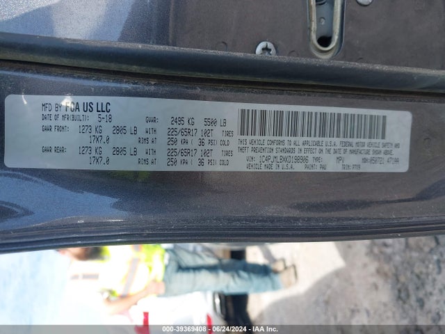 Jeep Cherokee Latitude Plus 4x4 2019 1C4PJMLBXKD198906 Image 9