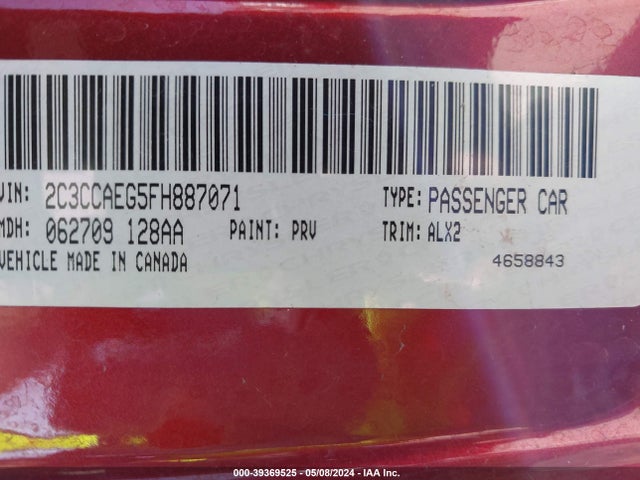 Chrysler 300C 2015 2C3CCAEG5FH887071 Image 9