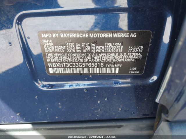 WBXHT3C33G5F65816 BMW X1 Xdrive28i