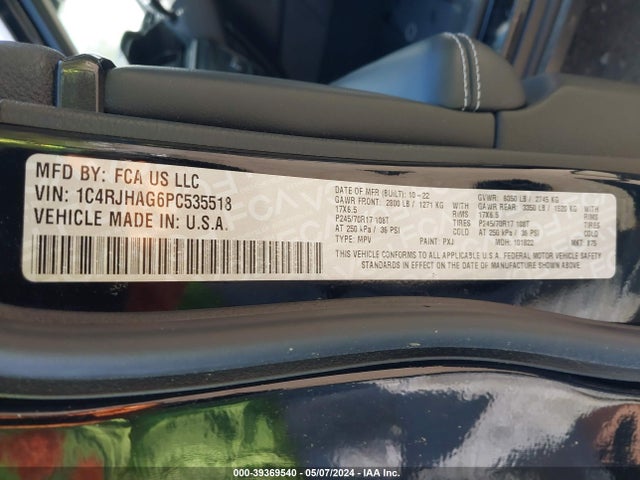 Jeep Grand Cherokee Laredo 4x4 2023 1C4RJHAG6PC535518 Image 9