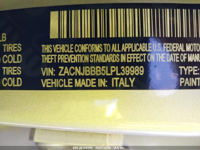 ZACNJBBB5LPL39989 Jeep Renegade Latitude 4x4