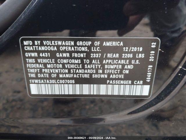 1VWSA7A30LT007005 Volkswagen Passat 2.0t Se
