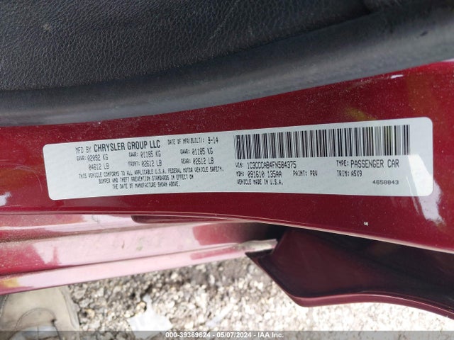 1C3CCCAB4FN584375 Chrysler 200 Limited
