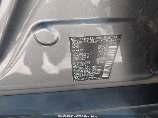 Nissan Rogue Sv Intelligent Awd 2020 KNMAT2MV5LP520882 Image 9