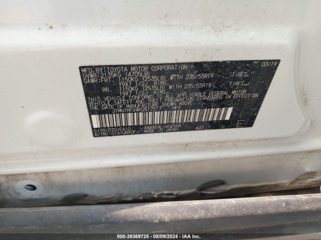 Toyota Rav4 Limited 2019 JTMN1RFV4KD517517 Image 9