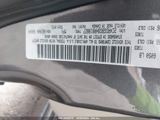 Dodge Grand Caravan Se 2017 2C4RDGBG9HR818827 Image 9