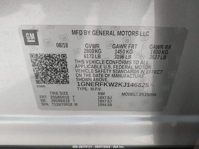 Chevrolet Traverse Ls 2019 1GNERFKW2KJ146825 Image 9