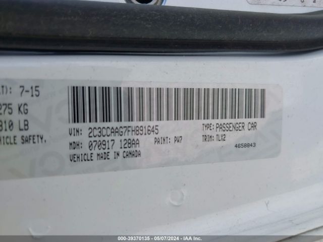 2C3CCAAG7FH891645 Chrysler 300 Limited