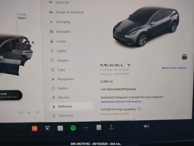 7SAYGAEE3PF914234 Tesla Model Y Awd/long Range Dual Motor All-wheel Drive
