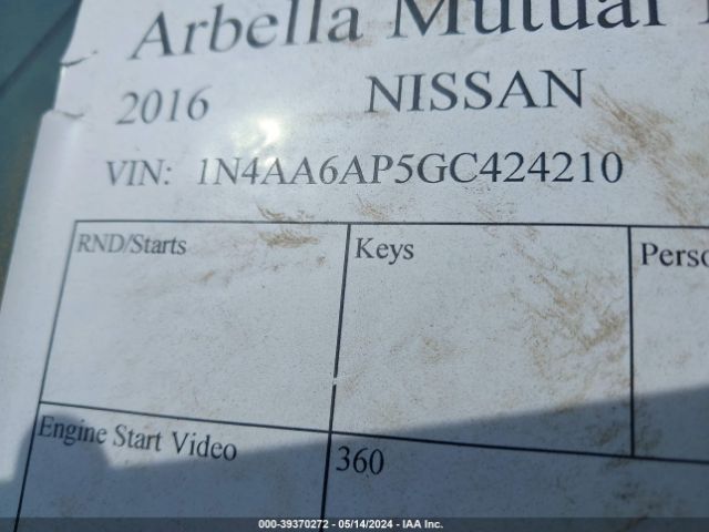 1N4AA6AP5GC424210 Nissan Maxima 3.5 Sl