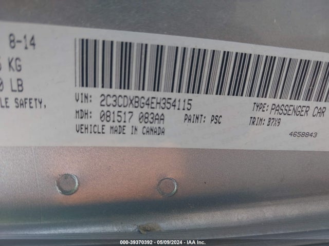 Dodge Charger Se 2014 2C3CDXBG4EH354115 Image 9