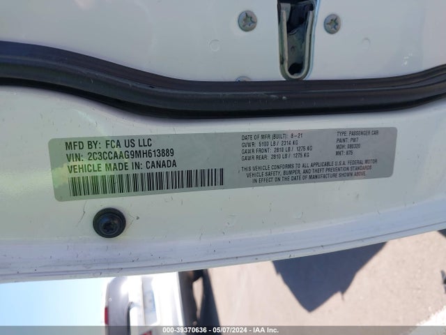 Chrysler 300 Touring 2021 2C3CCAAG9MH613889 Image 9