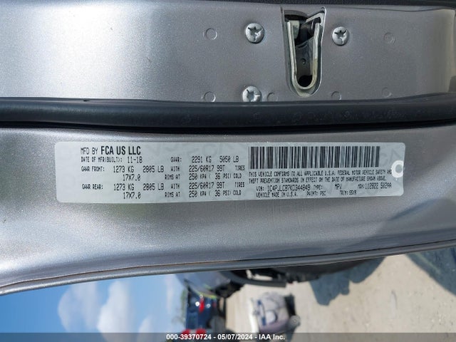 1C4PJLCB7KD344849 Jeep Cherokee Latitude Fwd