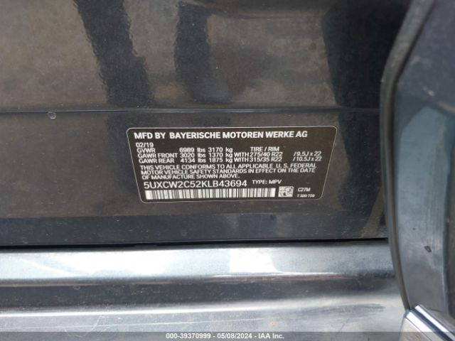 5UXCW2C52KLB43694 BMW X7 Xdrive40i