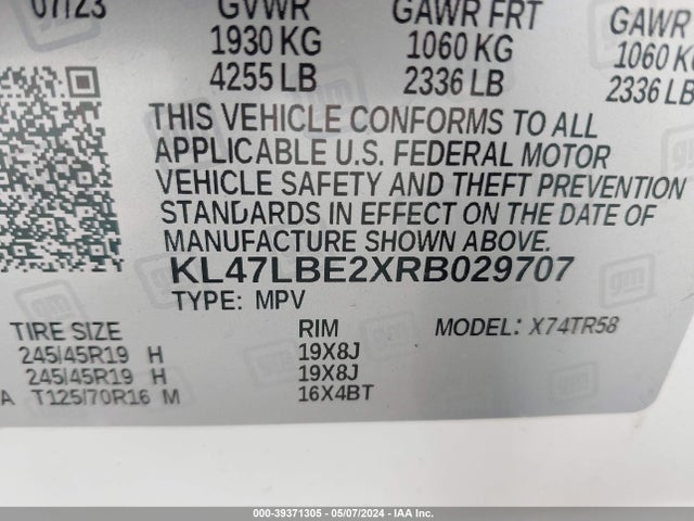 KL47LBE2XRB029707 Buick Envista Sport Touring Fwd