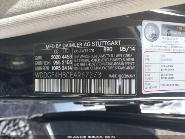 WDDGF4HB0EA967273 Mercedes-Benz C 250 Luxury/sport