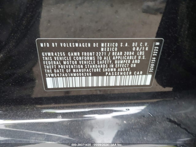 3VW547AU1HM006268 Volkswagen Golf Gti Se 4-door
