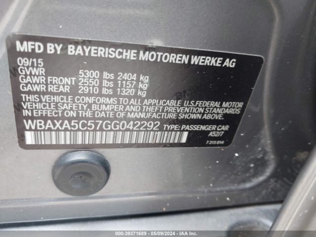 2016 BMW 535D WBAXA5C57GG042292 Photo 8