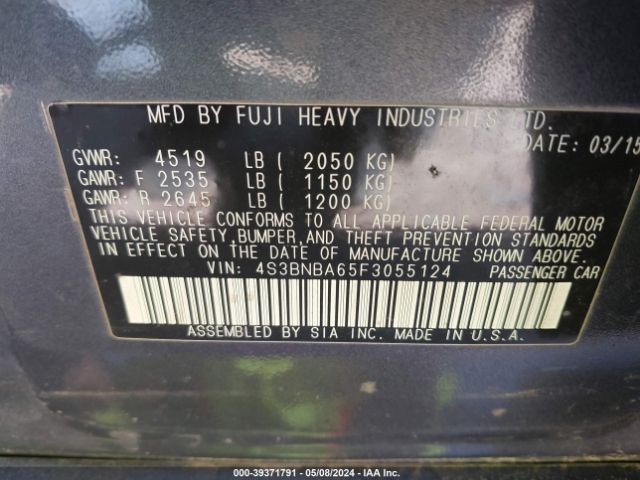 4S3BNBA65F3055124 Subaru Legacy 2.5i