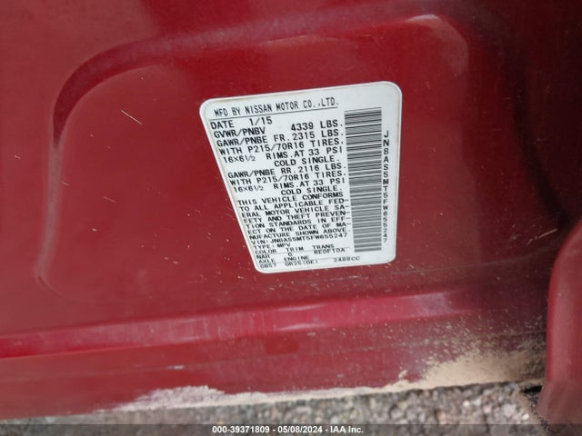 Nissan Rogue Select S 2015 JN8AS5MT5FW655247 Image 9