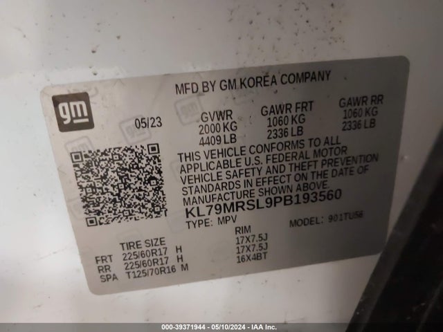 Chevrolet Trailblazer Awd Lt 2023 KL79MRSL9PB193560 Image 9