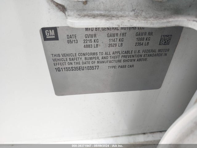 Chevrolet IMPALA 2LZ 2014 1G1155S35EU103577 Image 9